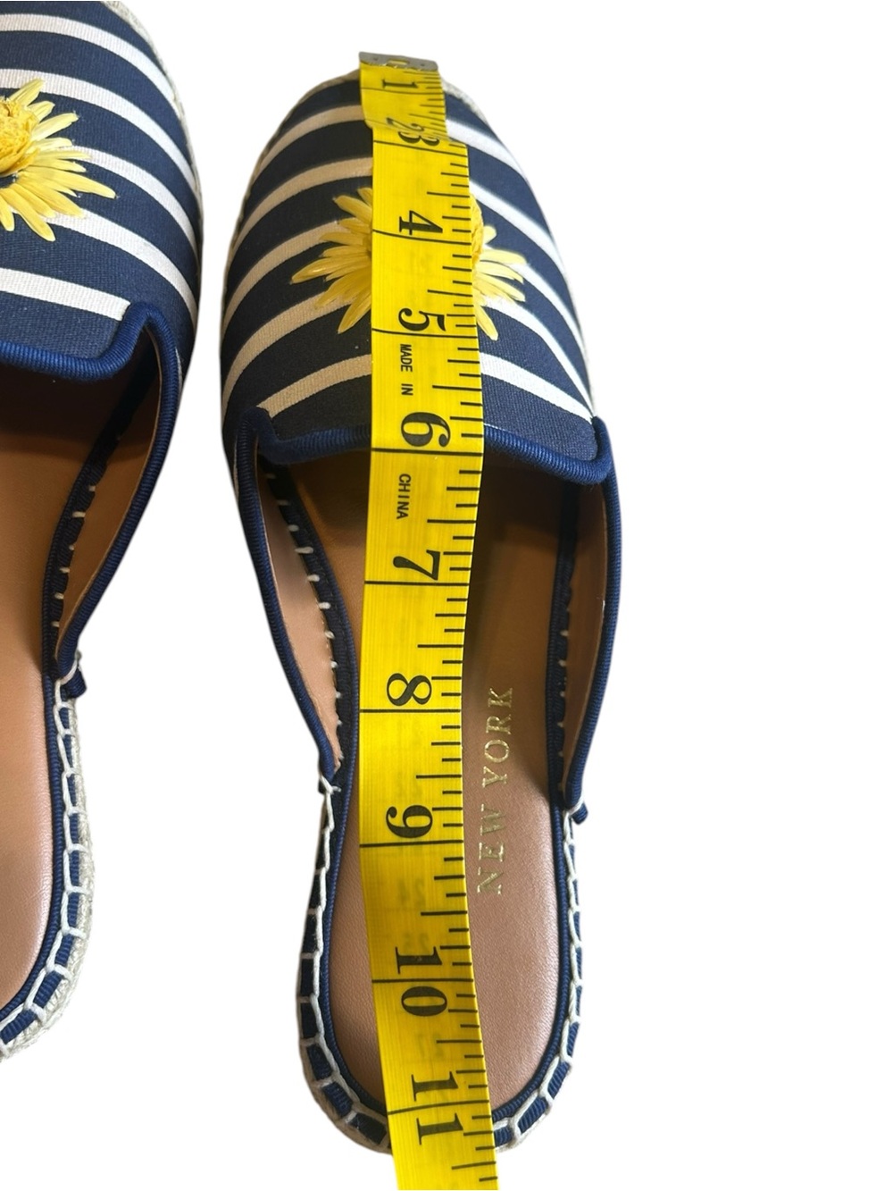 Kate Spade Solero Stripe Espadrille Mule Slides Sun Flower 6.5 - Picture 9 of 10